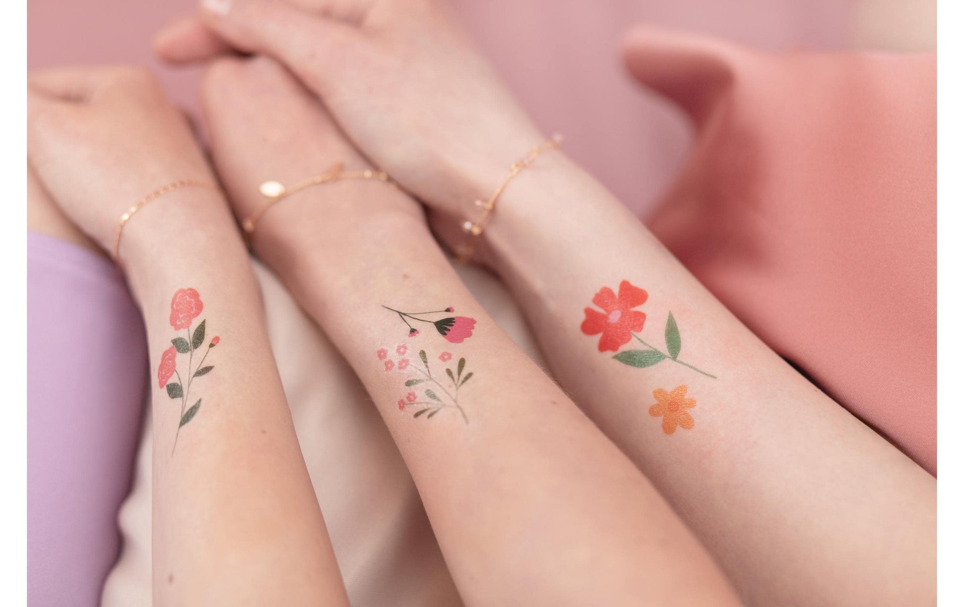 PartyDeco Face-Art Sticker Blumen – mehrfarbig – 190 × 165 mm – 19 Stk