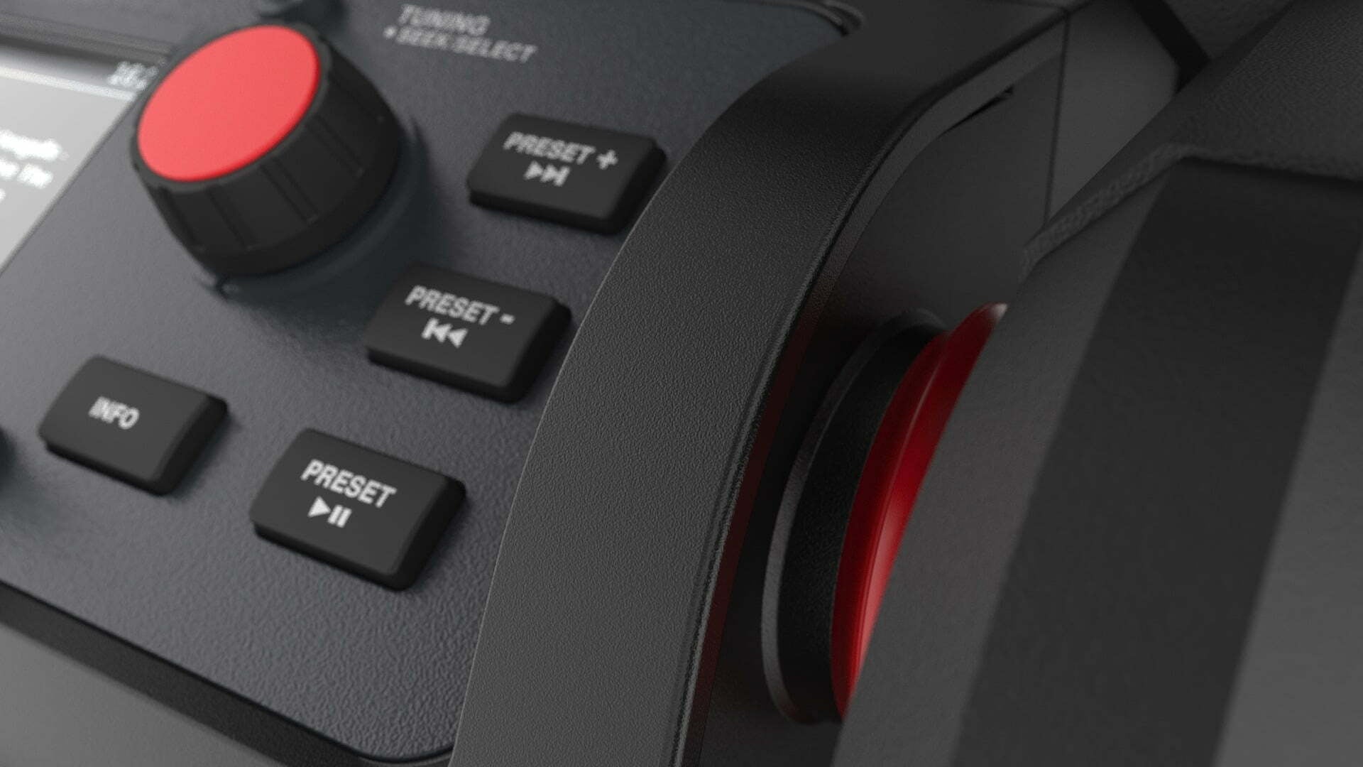 Perfectpro Rockpro – Baustellenradio – DAB+, UKW, Bluetooth, IP65, Akkubetrieb – Schwarz, Rot