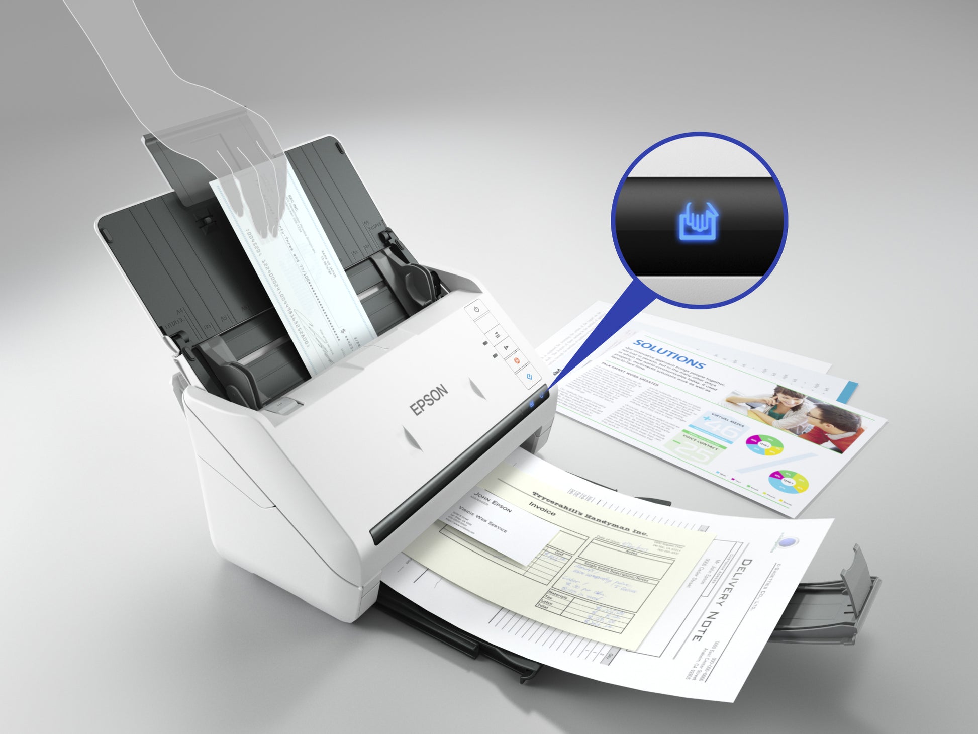 Epson WorkForce DS-530II – Dokumentenscanner, A4, Duplex, 35 ppm, 600 dpi, ADF 50 Blatt, USB