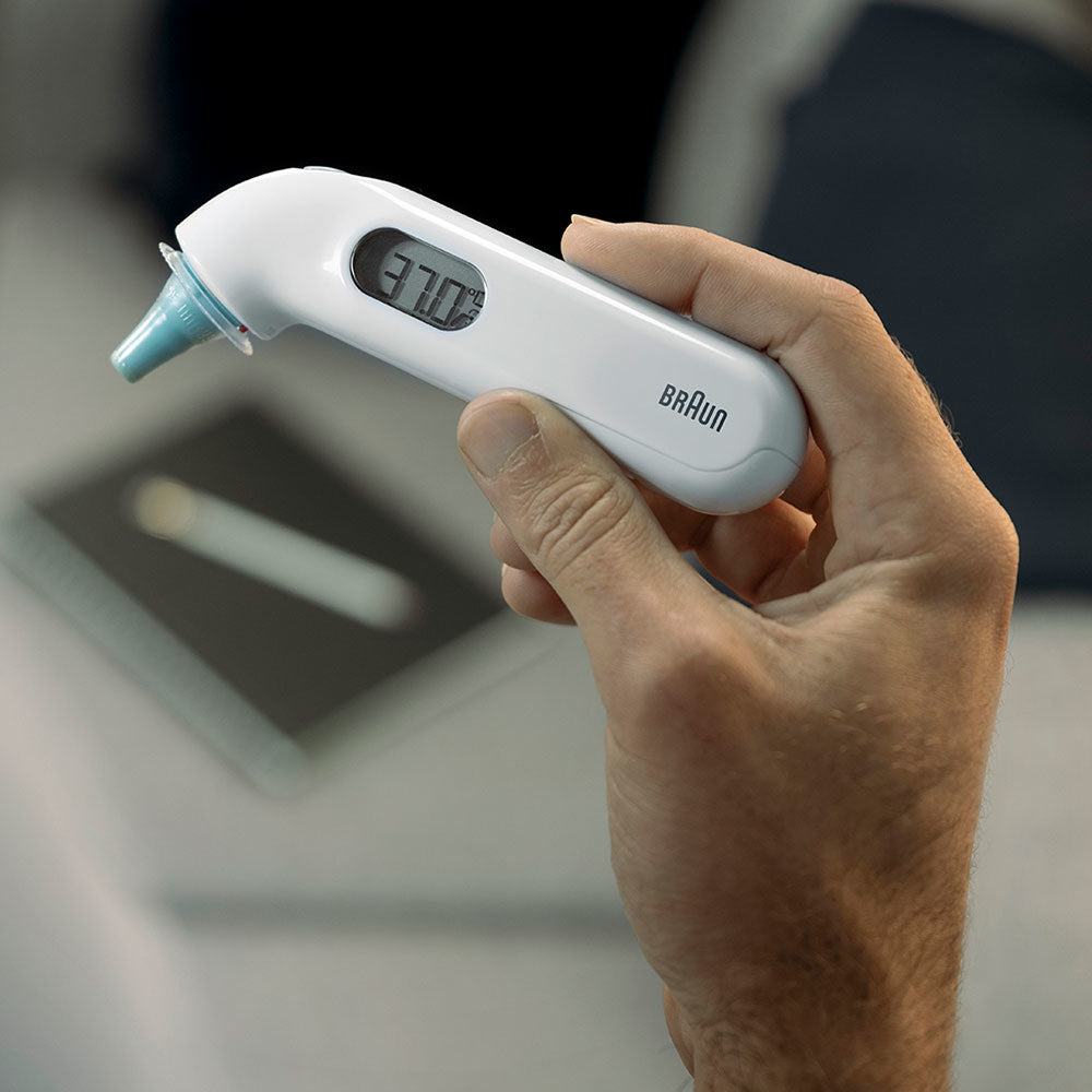 Braun Digitalfieberthermometer – Kunststoff, LC-Display, Speicherfunktion, BPA-frei, batteriebetrieben