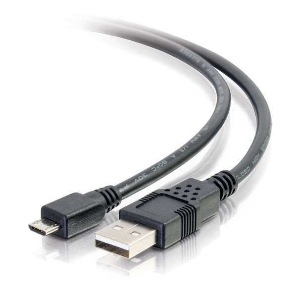 C2G USB-A auf Micro-USB-B Kabel – USB 2.0 (480 Mbit/s) – 4,6 m – Schwarz