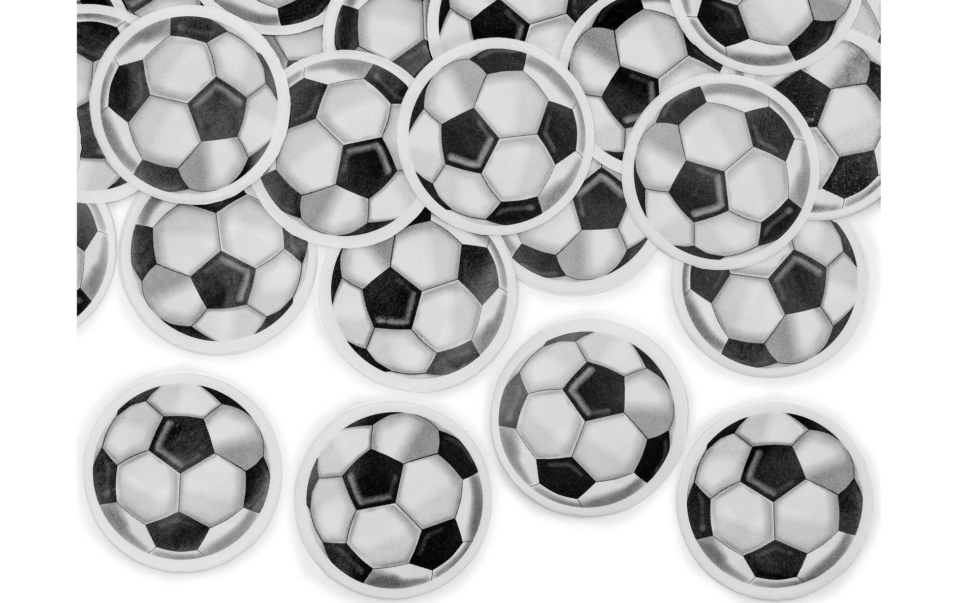 PartyDeco Konfettikanone Fussball – Schwarz/Weiss – 40 cm – 1 Stk