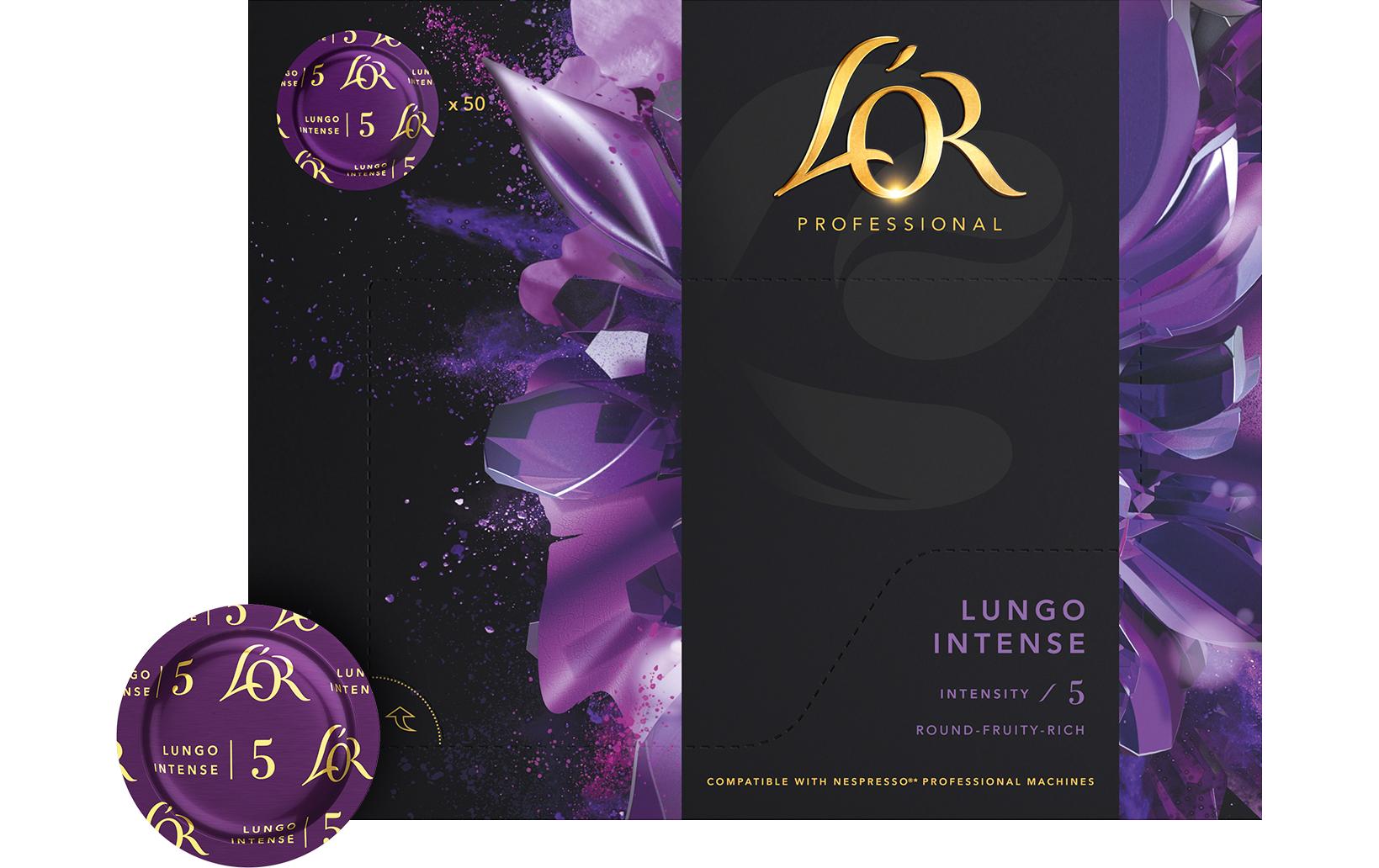 L'or Kaffeepads Lungo – für Nespresso Professional – Intensität 5 – 50 Pads