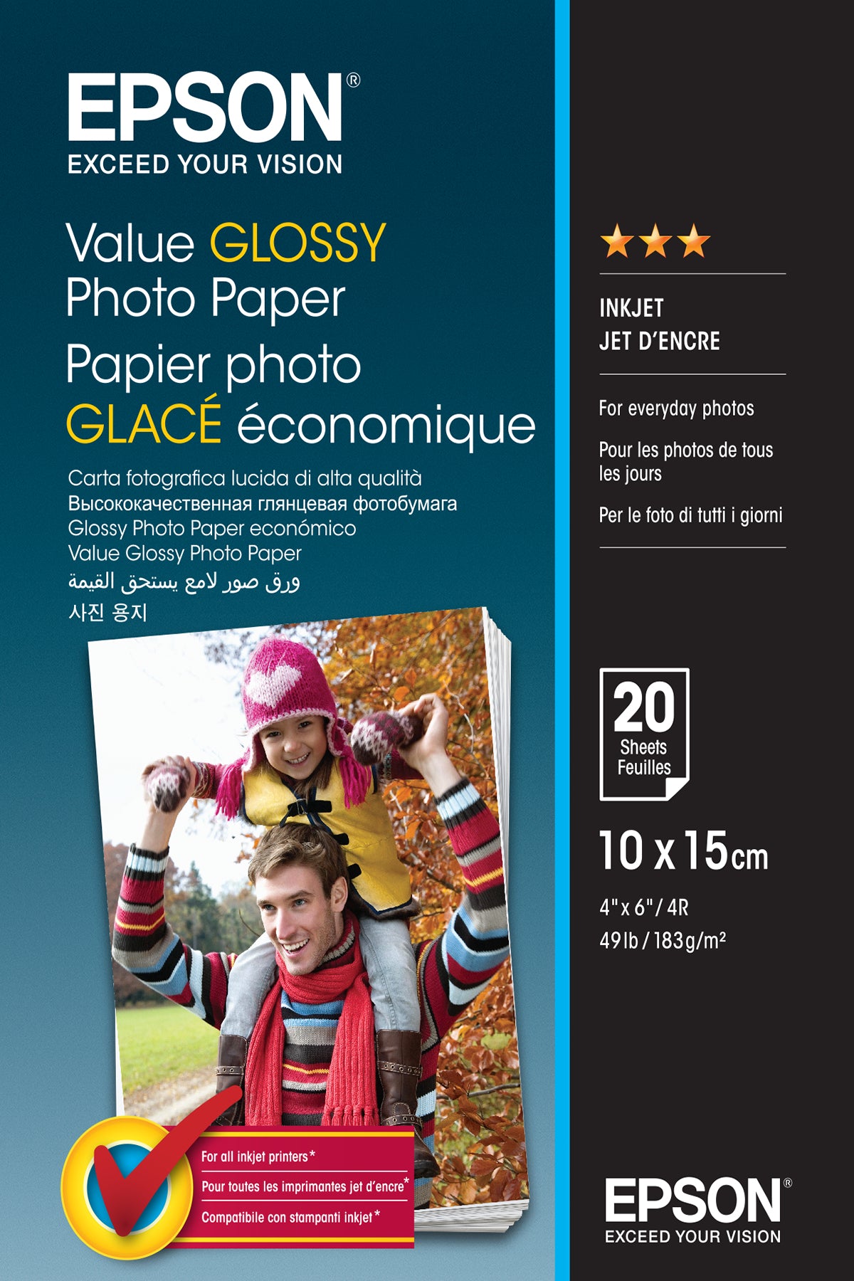 Epson Value Fotopapier – 102 × 152 mm, 20 Blatt