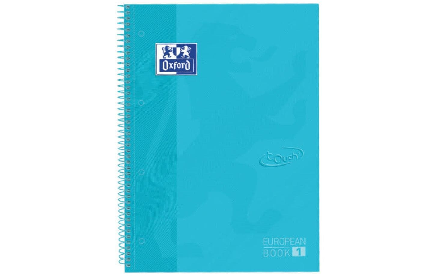 Oxford Spiralbuch – A4+ – kariert 5 mm – 80 Blatt – Hardcover, mikroperforiert, 4-fach gelocht – blau