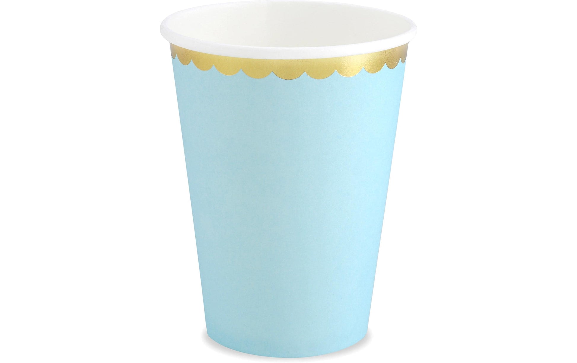 PartyDeco Trinkbecher, Papier – 2,2 dl Hellblau – 6 Stk.