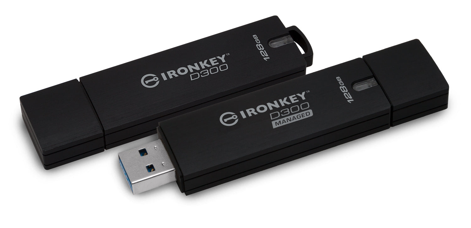 Kingston Technology Kingston IronKey D300 Basic USB-Stick – 128 GB, USB 3.0, Verschlüsselt / FIPS 140-2 L3