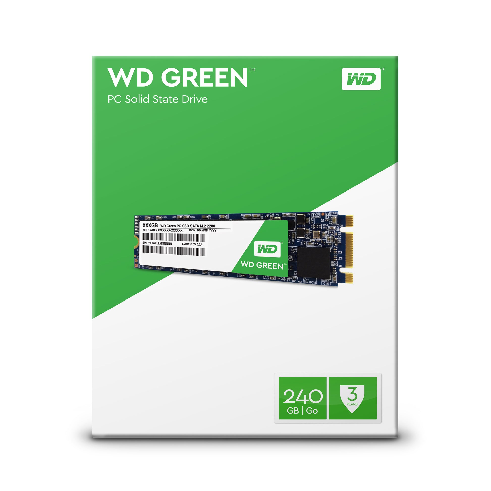 Western Digital Green – 240 GB, M.2 (SATA III, 540 MB/s)