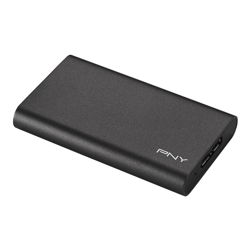 PNY Elite PSD1CS105 – 480 GB Portable SSD, USB 3.2 Gen 1, 430/400 MB/s, schwarz