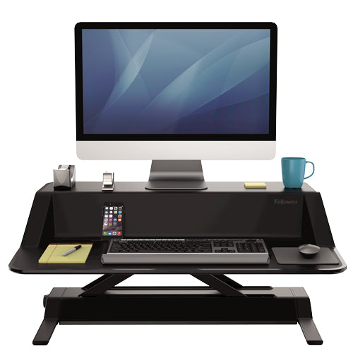 Fellowes Lotus – Tischhalterung, 15,8 kg, stufenlos höhenverstellbar, schwarz