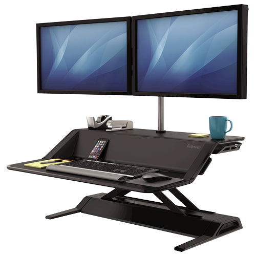 Fellowes Lotus – Tischhalterung, 15,8 kg, stufenlos höhenverstellbar, schwarz