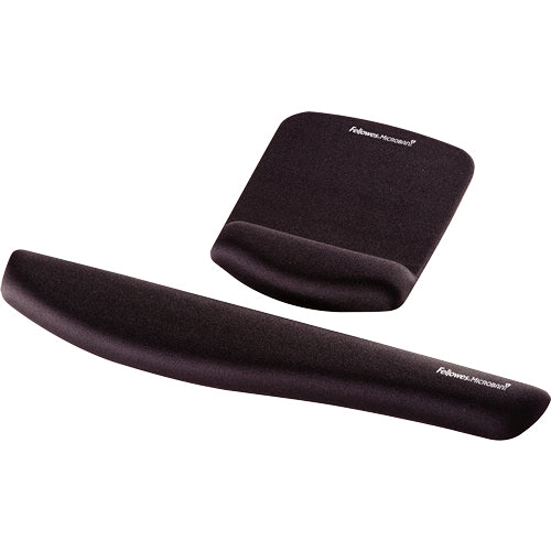 Fellowes Mausmatte mit Handgelenkauflage – Plushtouch – für Maus – FoamFusion – antimikrobiell – schwarz