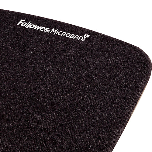 Fellowes Mausmatte mit Handgelenkauflage – Plushtouch – für Maus – FoamFusion – antimikrobiell – schwarz