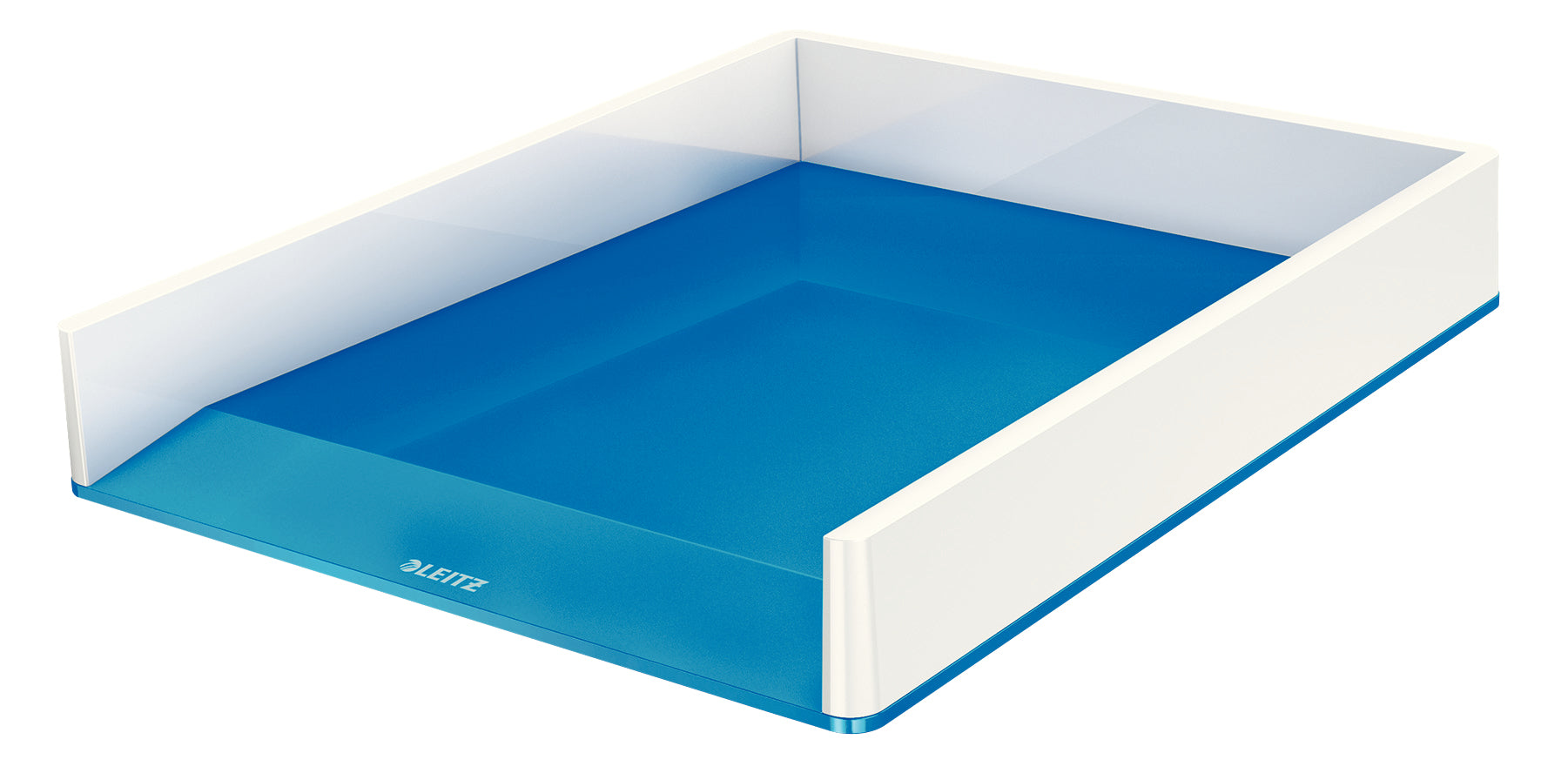 Leitz WOW – Briefkorb für A4, Polystyrol (PS), Blau, Metallisch, 267 × 49 × 336 mm