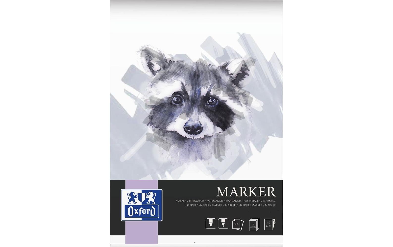 Oxford Layoutblock – A4 – 180 g/m² – Softcover – 15 Blatt – Weiss – für Marker