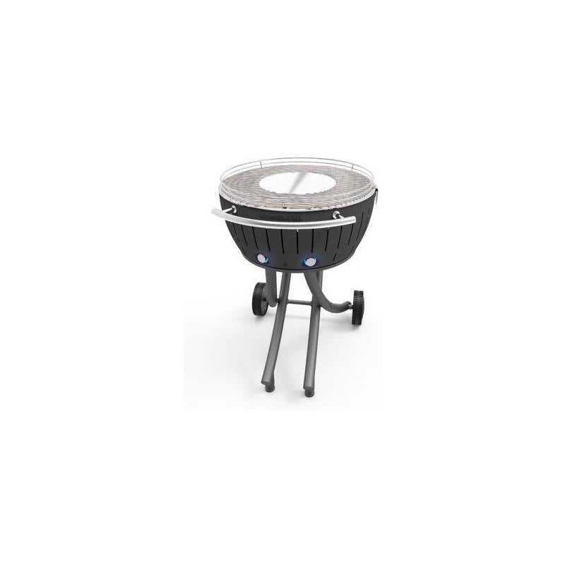 LotusGrill Gartengrill XXL – Ø 57,6 cm Grillfläche, Holzkohle – Anthrazitgrau