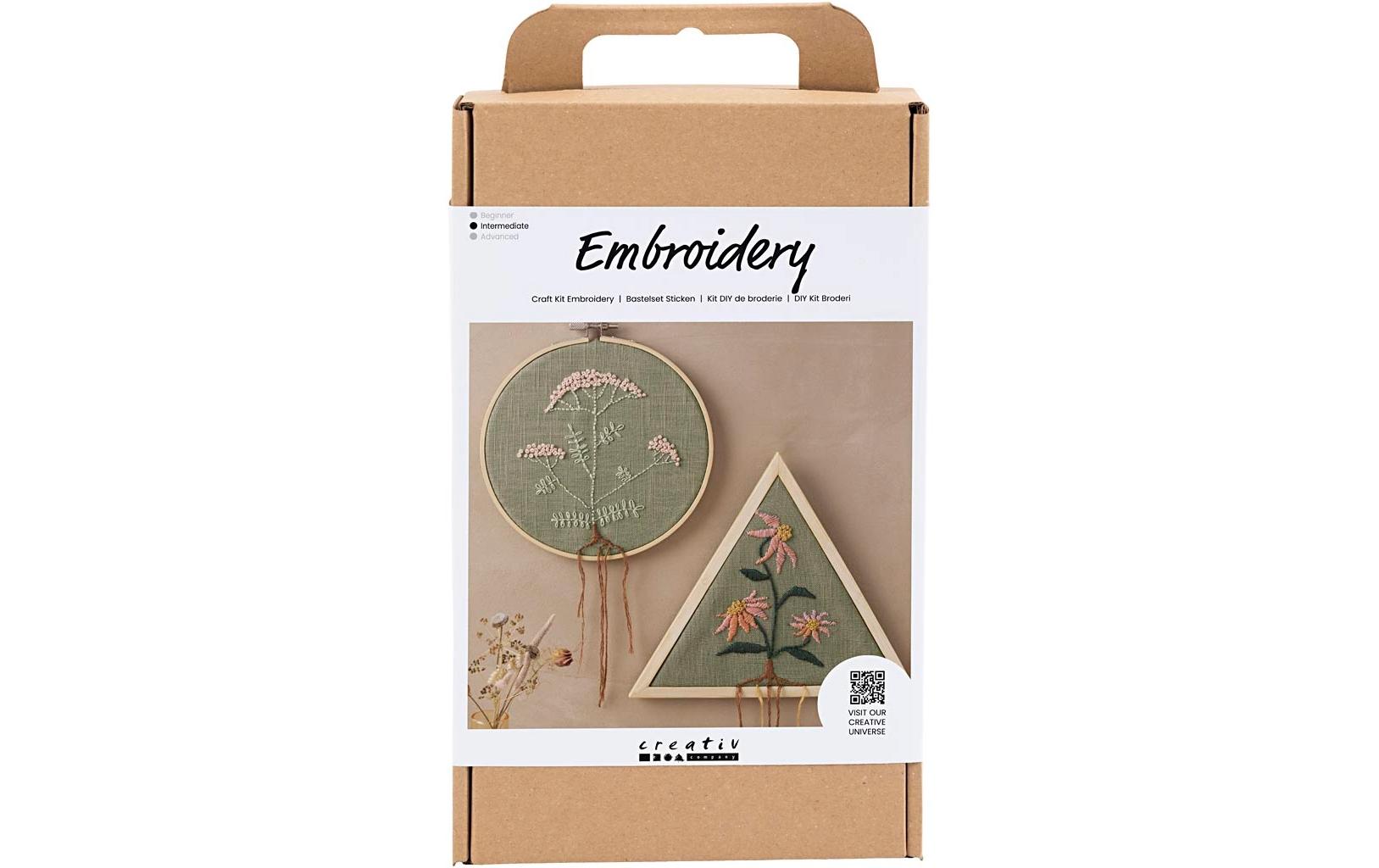 Creativ Company Nähset Sticken – ab 10 Jahren – Baumwolle, grün