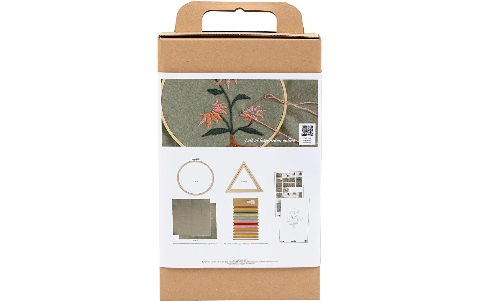 Creativ Company Nähset Sticken – ab 10 Jahren – Baumwolle, grün