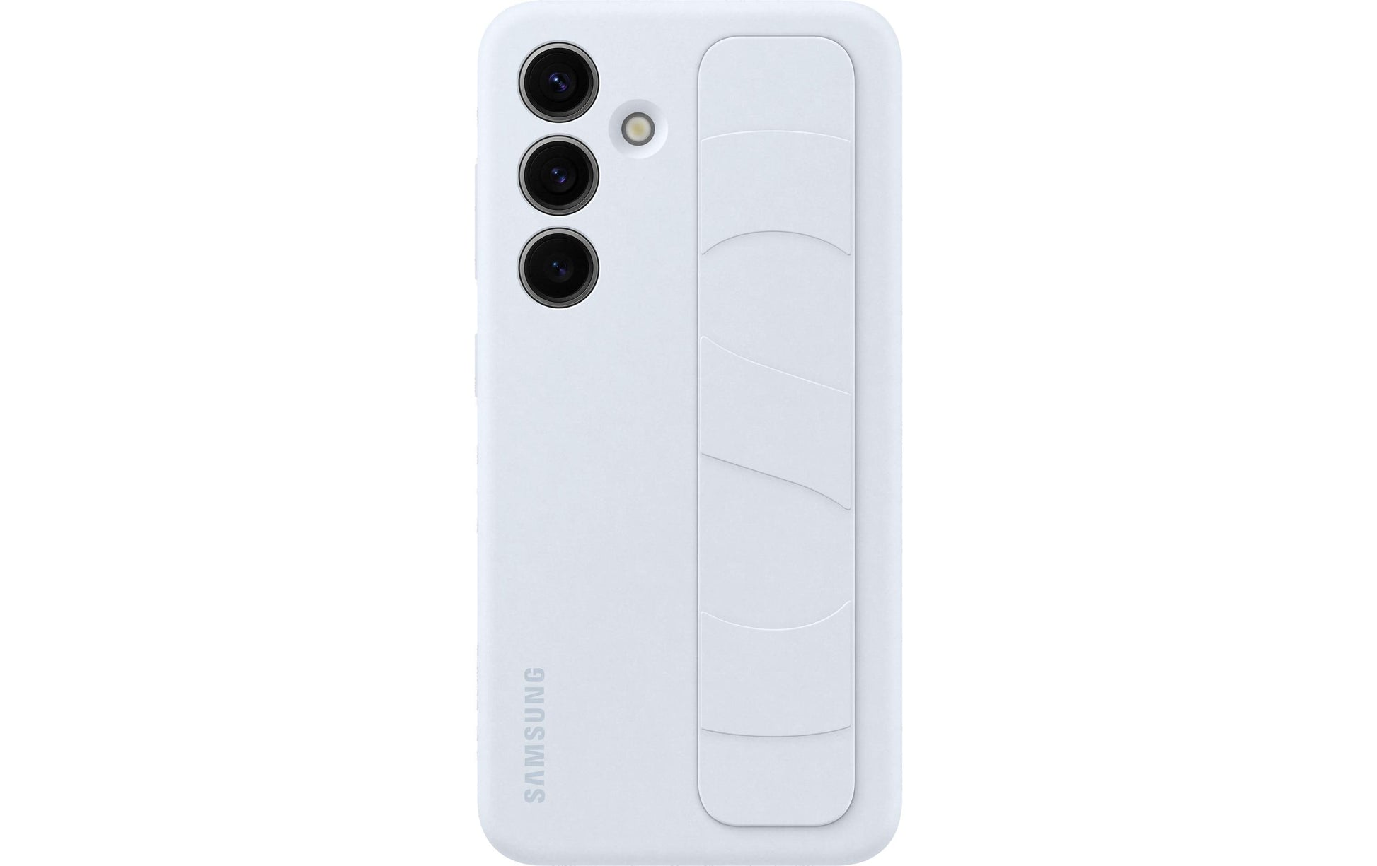 Samsung Backcover – für Samsung Galaxy S24 – hellblau – Silikon – mit Ständer, stossdämpfend