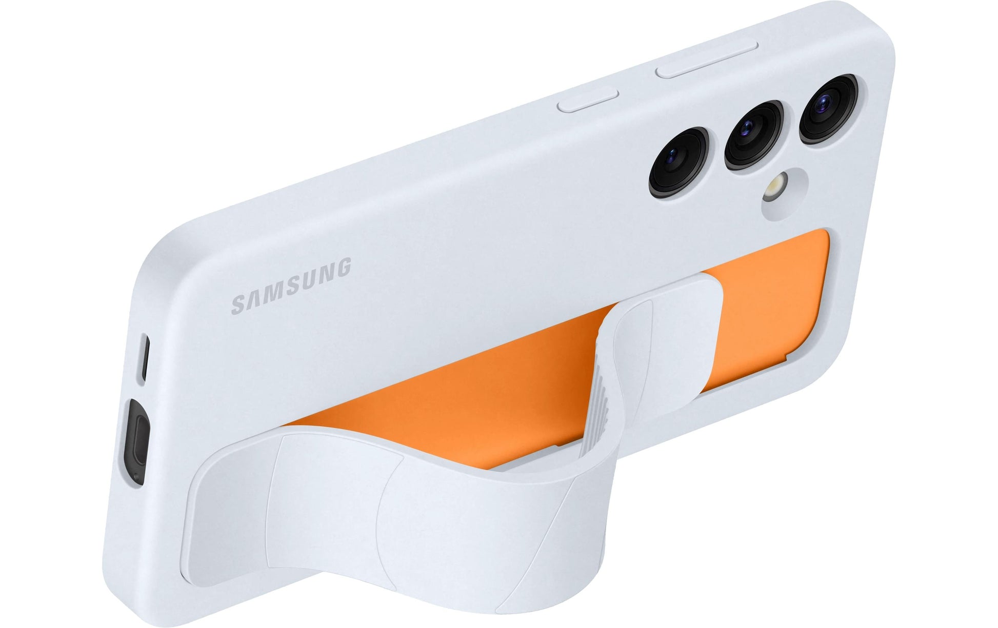 Samsung Backcover – für Samsung Galaxy S24 – hellblau – Silikon – mit Ständer, stossdämpfend