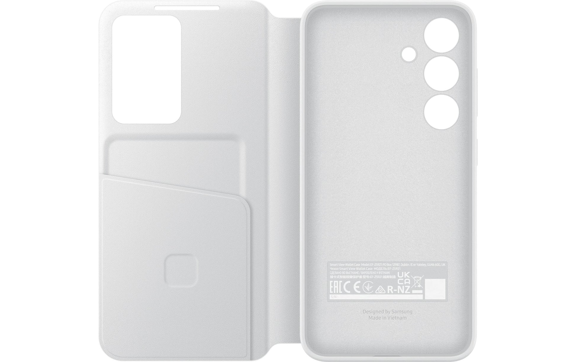 Samsung Booklet-Hülle – für Samsung Galaxy S24 – weiss – mit Kartenfach