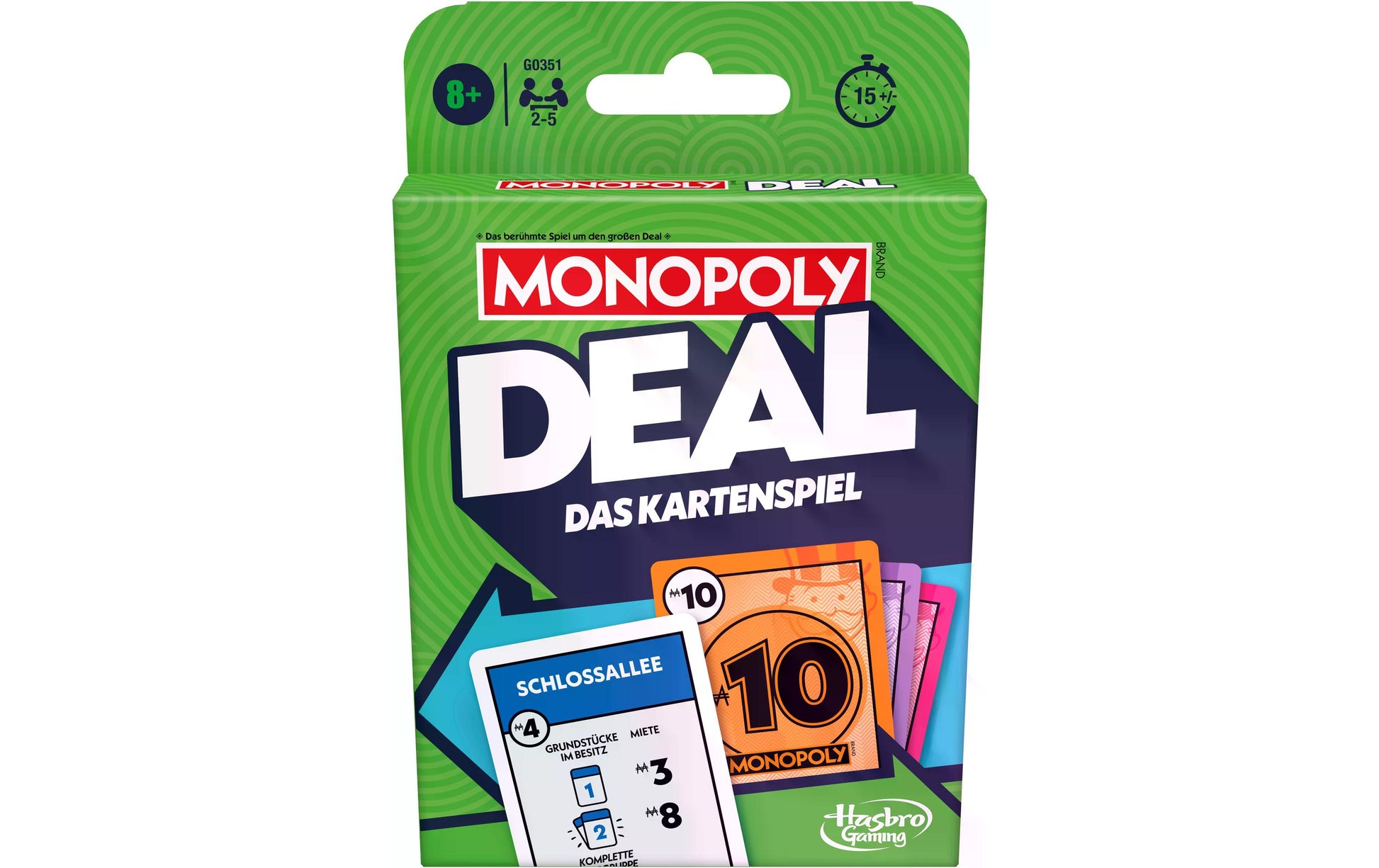 Hasbro Gaming Monopoly Deal – Kartenspiel, 2–5 Spieler, ab 8 Jahren, 15 Min., DE