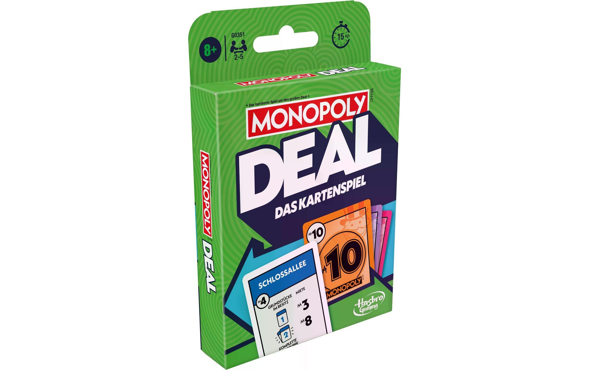Hasbro Gaming Monopoly Deal – Kartenspiel, 2–5 Spieler, ab 8 Jahren, 15 Min., DE