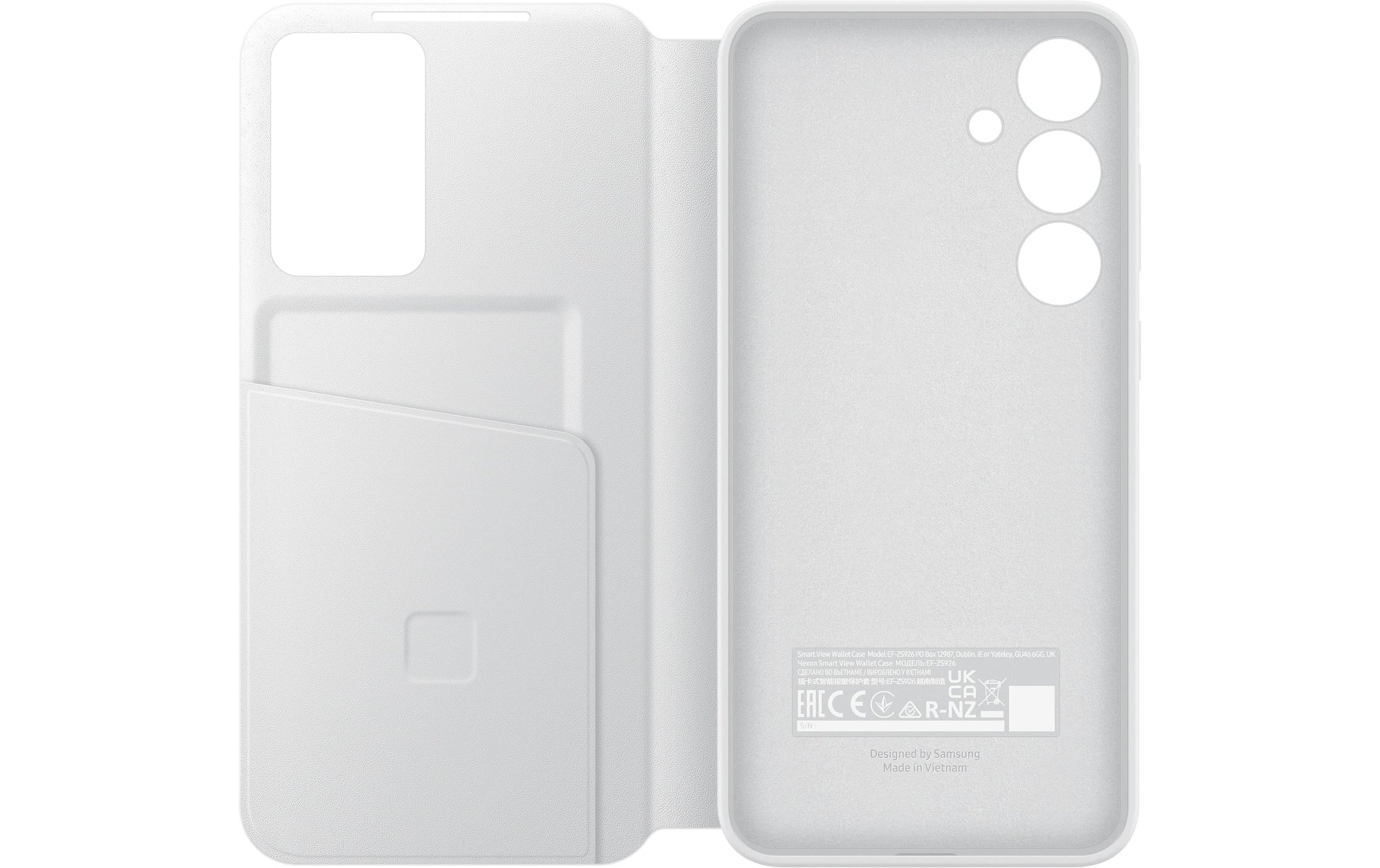 Samsung Booklet-Hülle – für Samsung Galaxy S24+ – weiss, mit Kartenfach