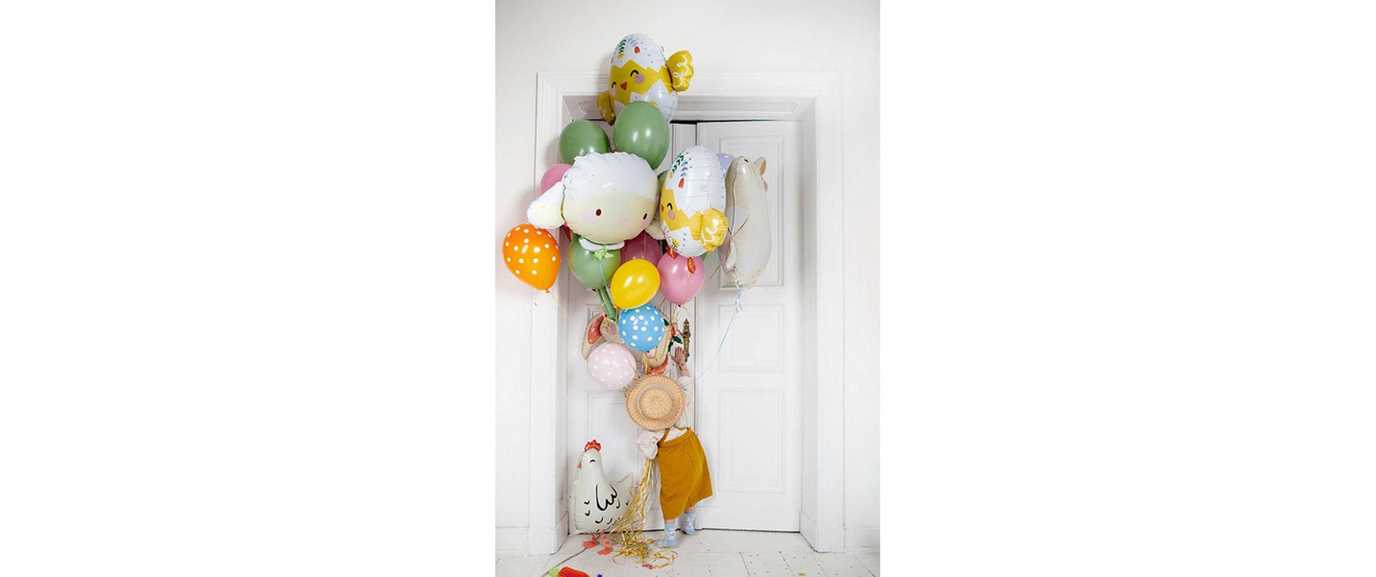 PartyDeco Folienballon Schaf – Mehrfarbig – 87 × 57,5 cm – Folie – 1 Stk