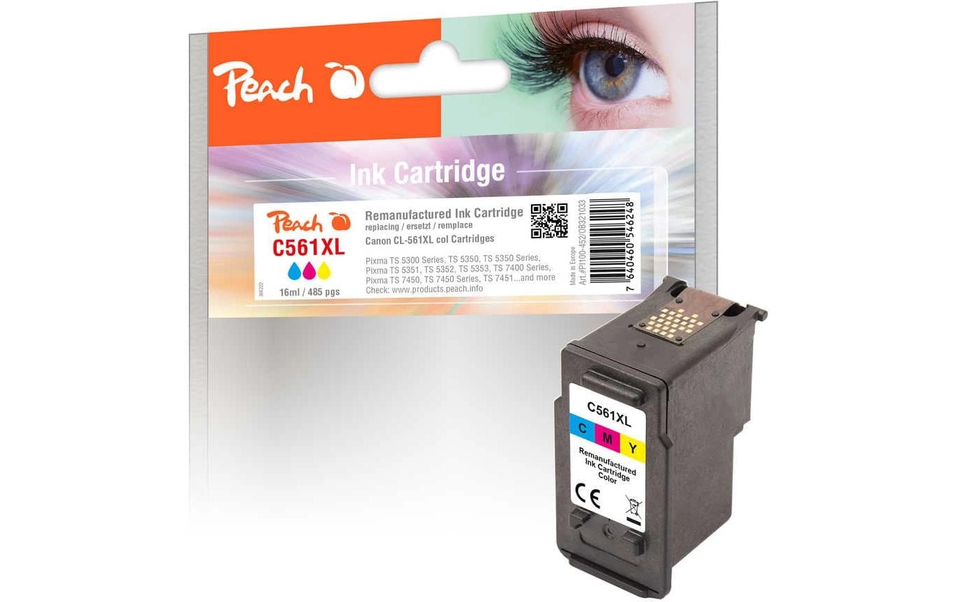 Peach CL-561XL Dreifarbig Tintenpatrone (Kompatibel) – 485 Seiten – für Canon Pixma TS 5300/5350/7400 …
