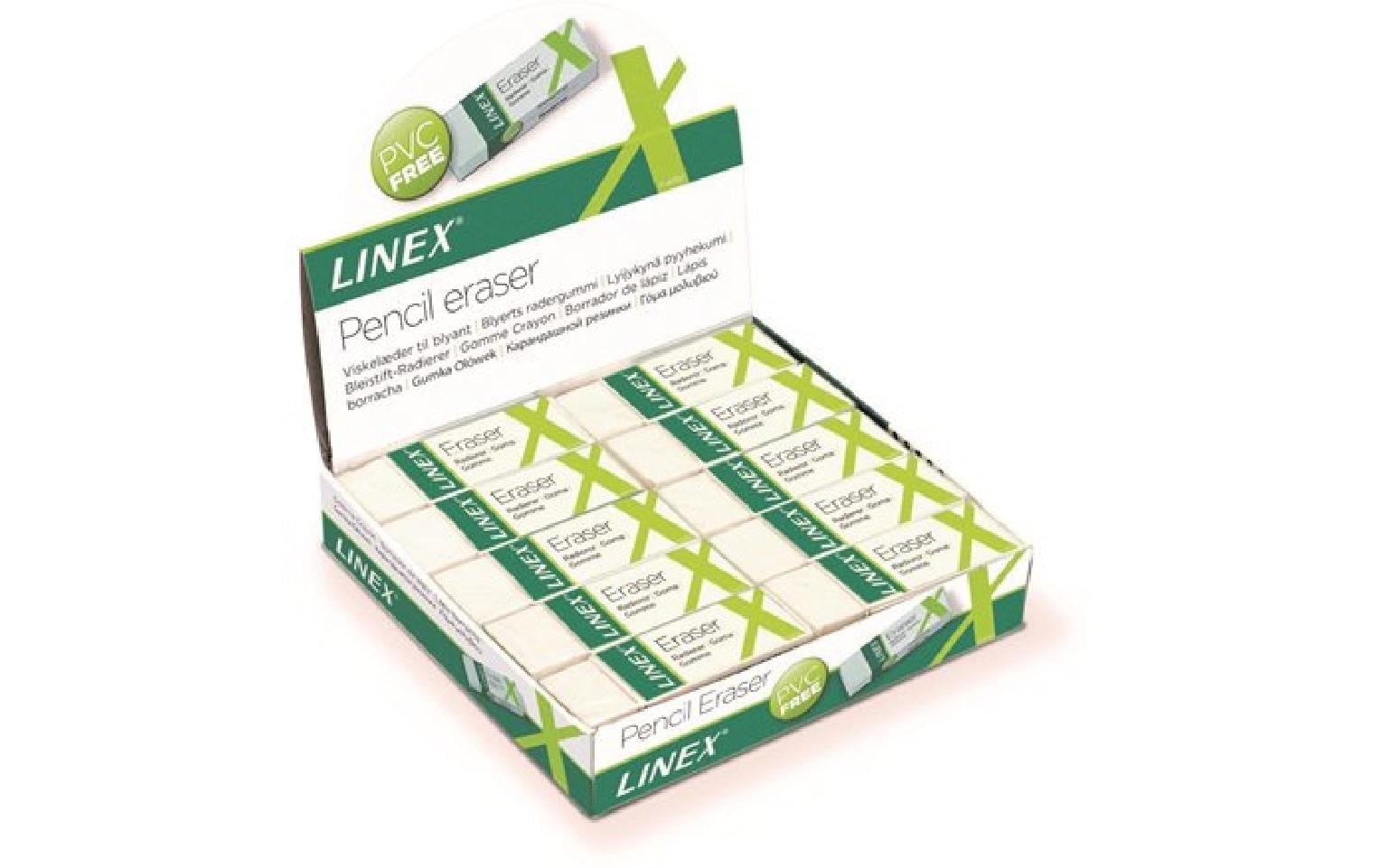 Linex Ersatzradierer ER30 – 20er-Pack – Kunststofffasern – Weiss