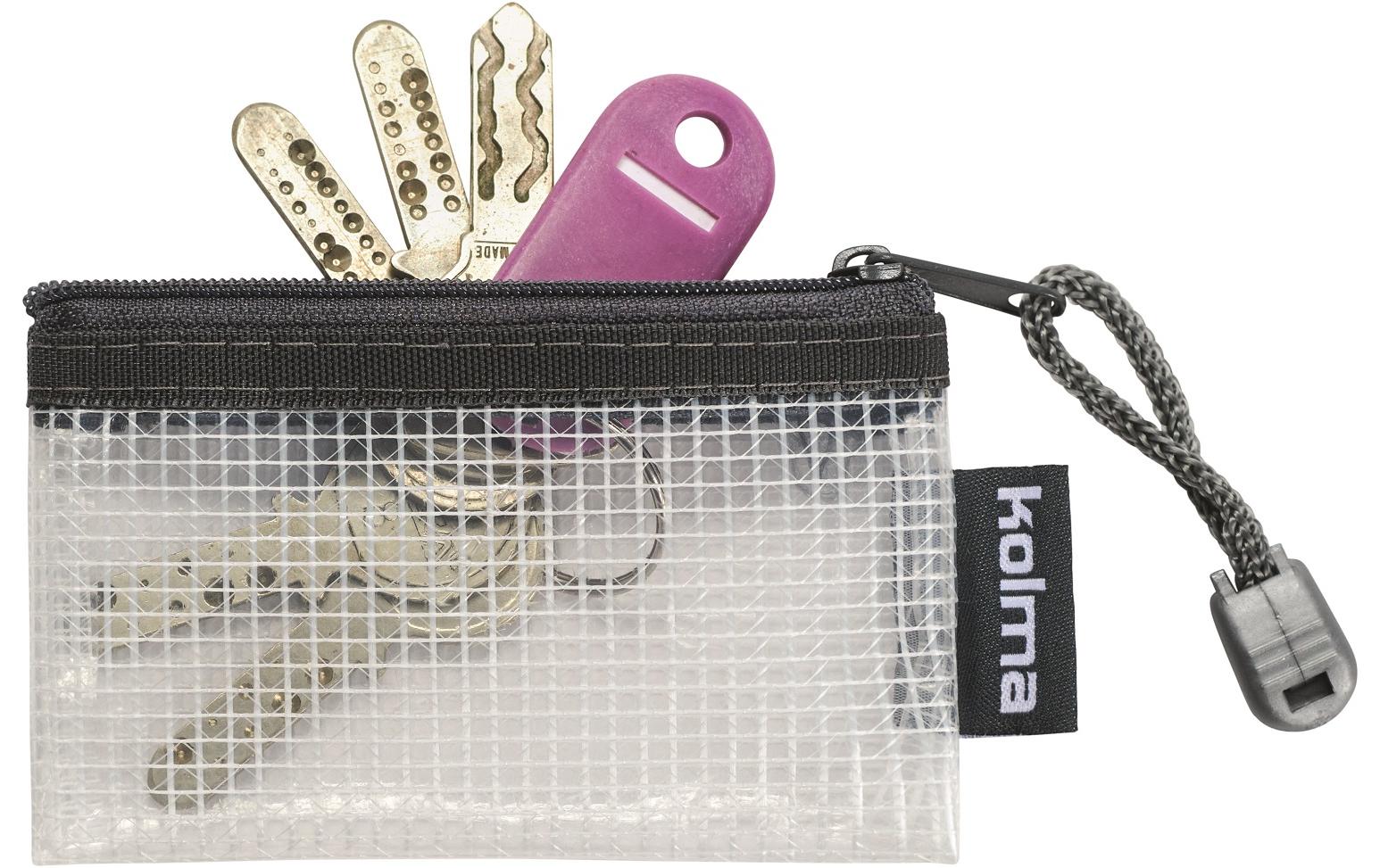 Kolma Reissverschlusstasche Etui – Anthrazit – Kunststoff – 10,5 × 6,5 × 0,4 cm