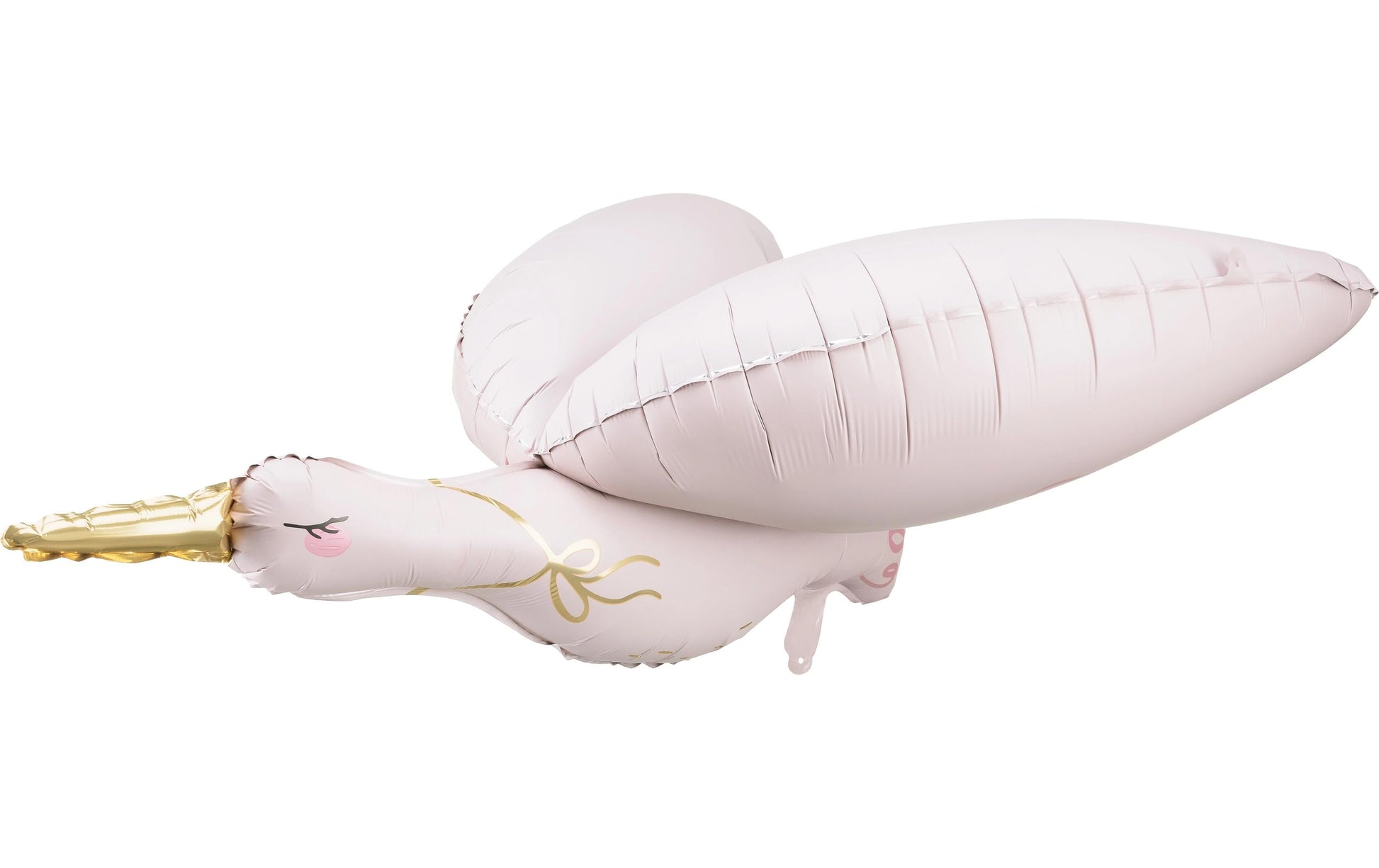 PartyDeco Folienballon Storch – Hellrosa – 103 × 60 cm – Folie – 1 Stk