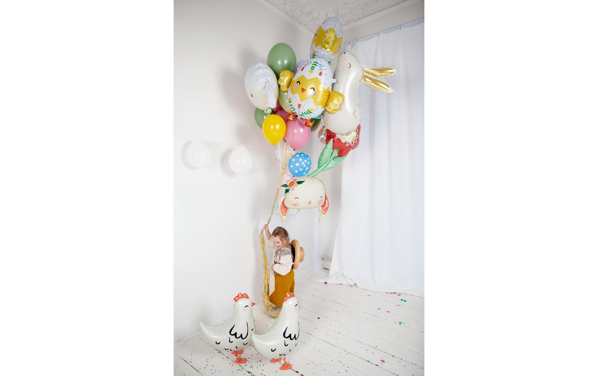 PartyDeco Folienballon Schaf – Mehrfarbig – 87 × 57,5 cm – Folie – 1 Stk