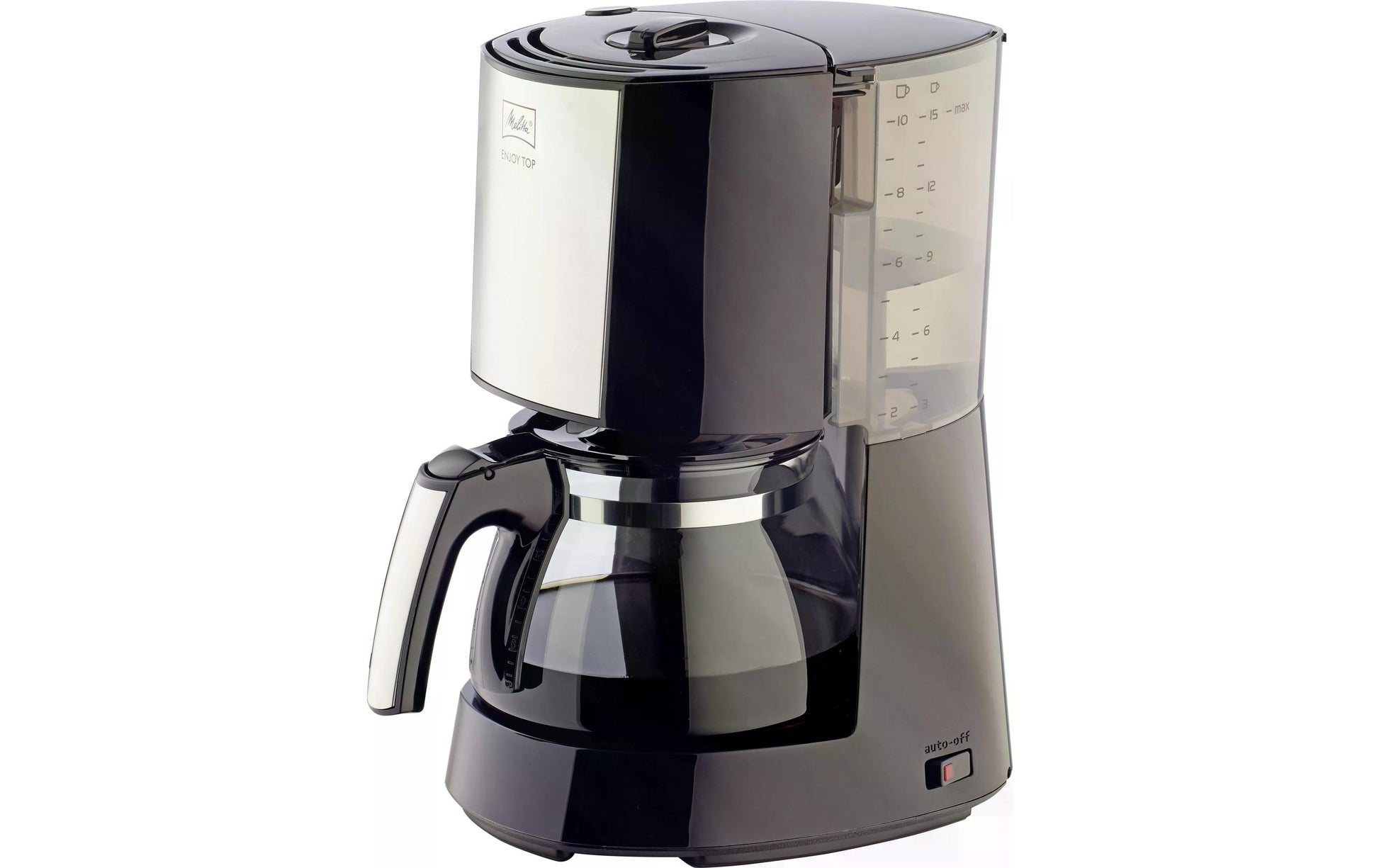 Melitta Enjoy Top 7-04 Filterkaffeemaschine – 10 Tassen, 1,3 l, Karaffe, Schwarz, 18,8 × 31,8 × 23,0 cm