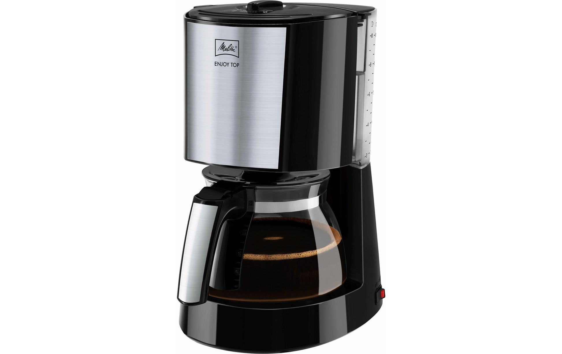 Melitta Enjoy Top 7-04 Filterkaffeemaschine – 10 Tassen, 1,3 l, Karaffe, Schwarz, 18,8 × 31,8 × 23,0 cm