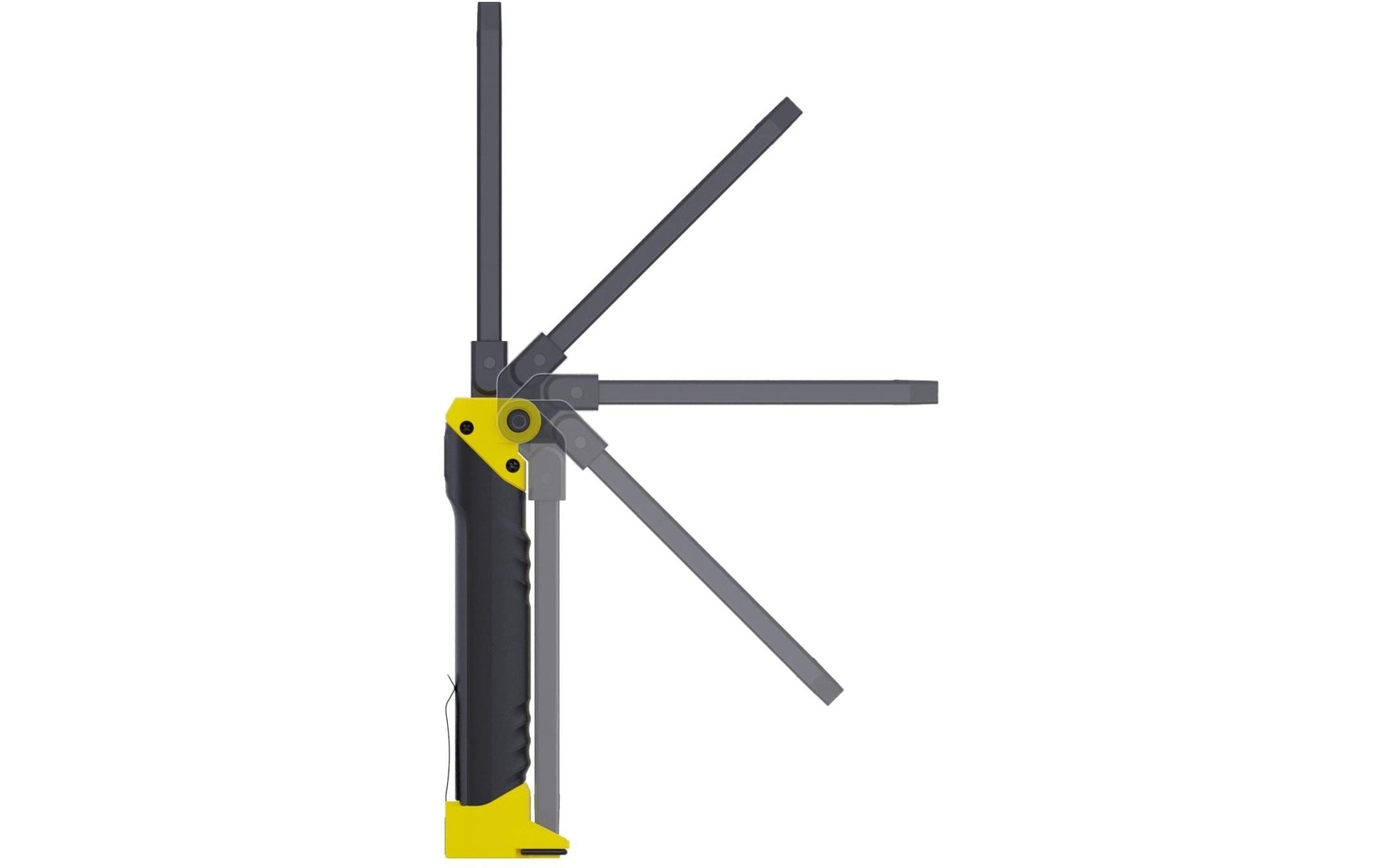 NORDRIDE Arbeitsleuchte Line Flex – 650 lm, Akku, IP65, Magnet, faltbar – Schwarz