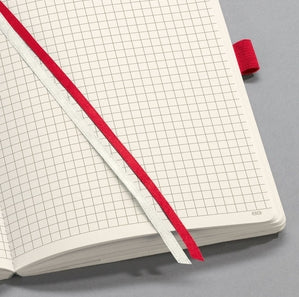 Sigel Notizbuch A4, kariert, Fadenheftung, Softcover, 194 Seiten, 80 g/m² – rot