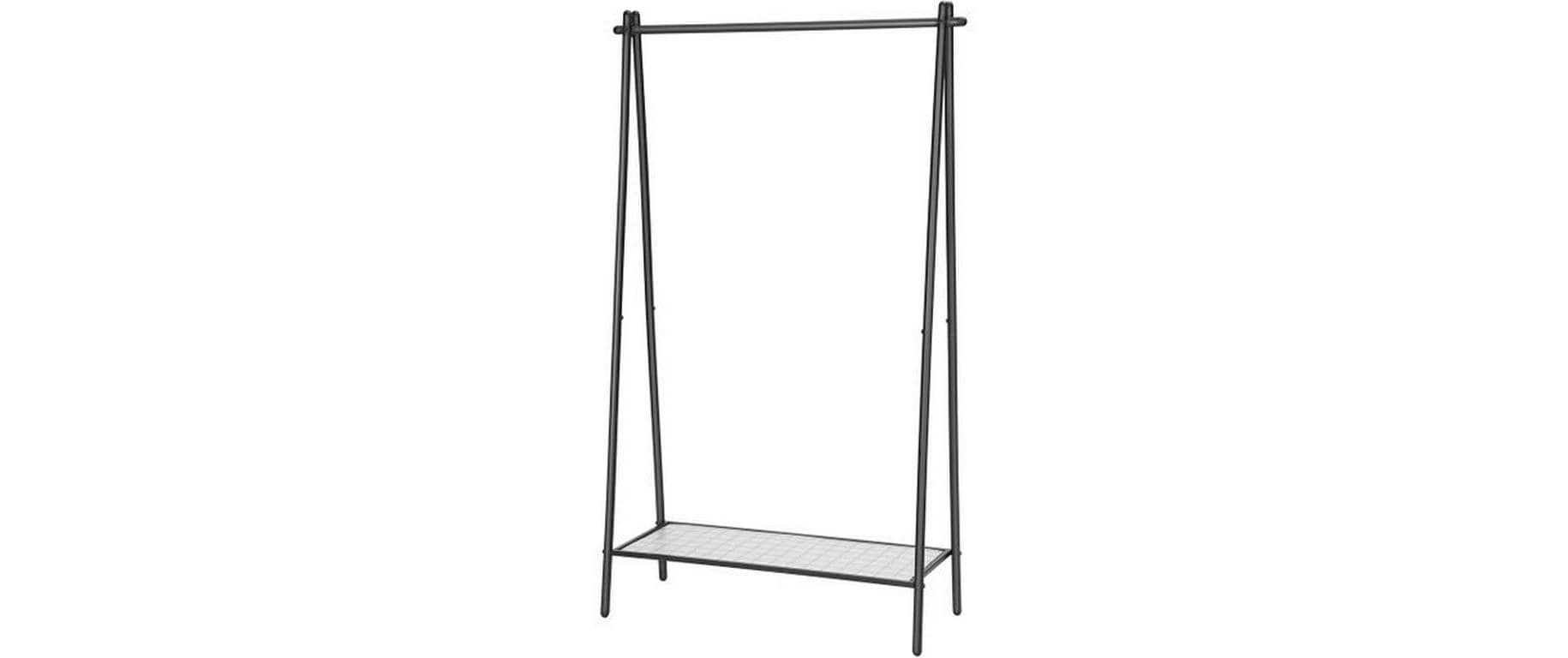Songmics Garderobenständer – Stahl, Schwarz matt, 33,5 × 92,5 × 153 cm