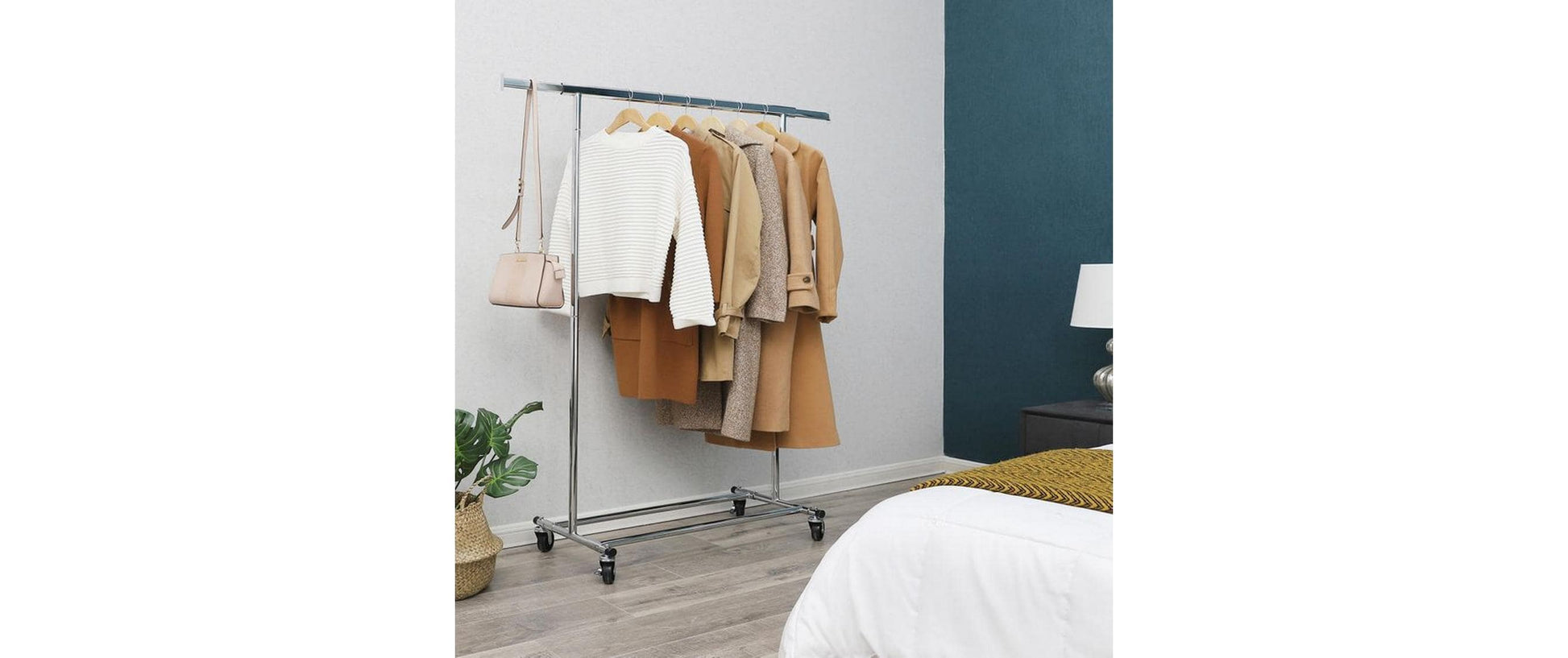 Songmics Garderobenständer – Eisen – Silber – 1'600 mm