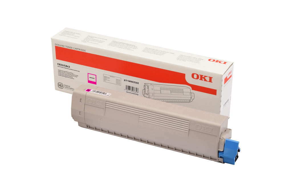 OKI Toner 46443102 – Magenta, 10000 Seiten – für OKI C833/C843