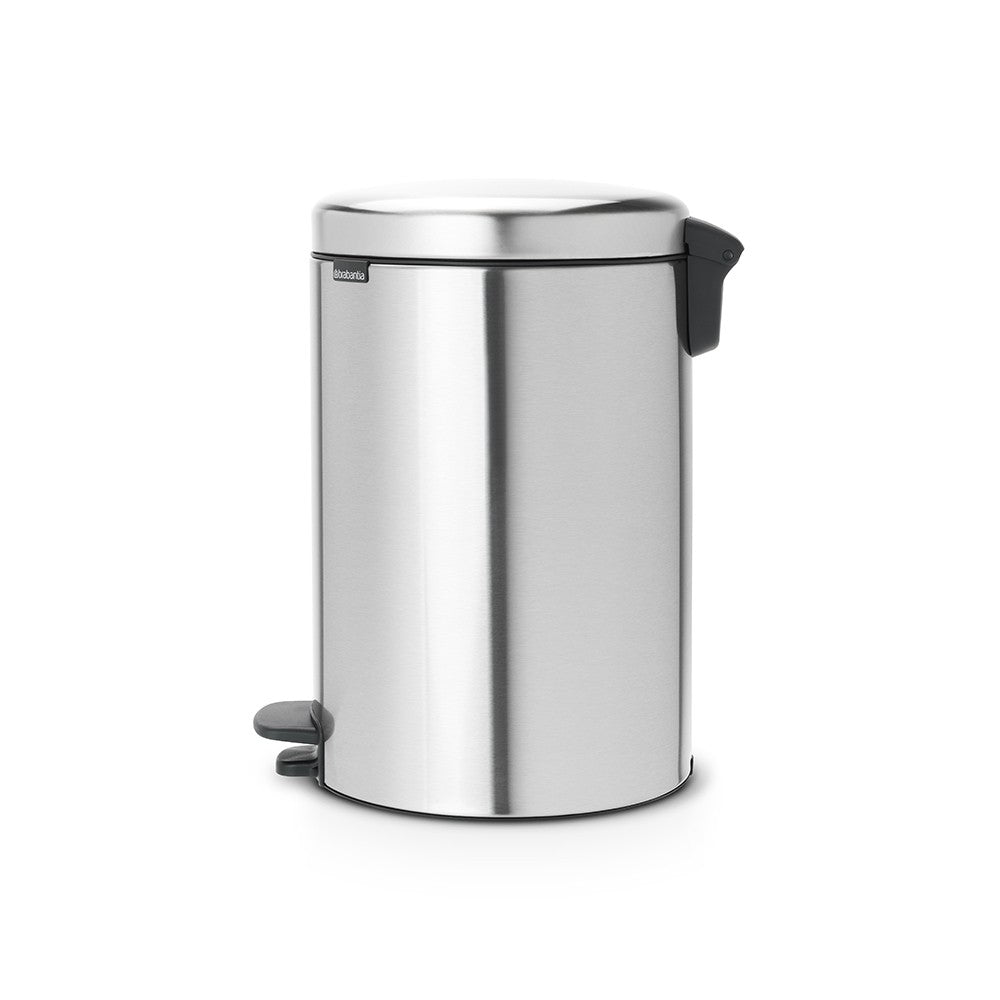 Brabantia NewIcon Papierkorb – 20 l – Edelstahl, silber matt – Ø 290 × H 467 mm