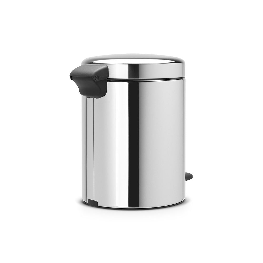 Brabantia Treteimer – 5 l – Edelstahl, rund – Soft-Close, Anti-Rutsch