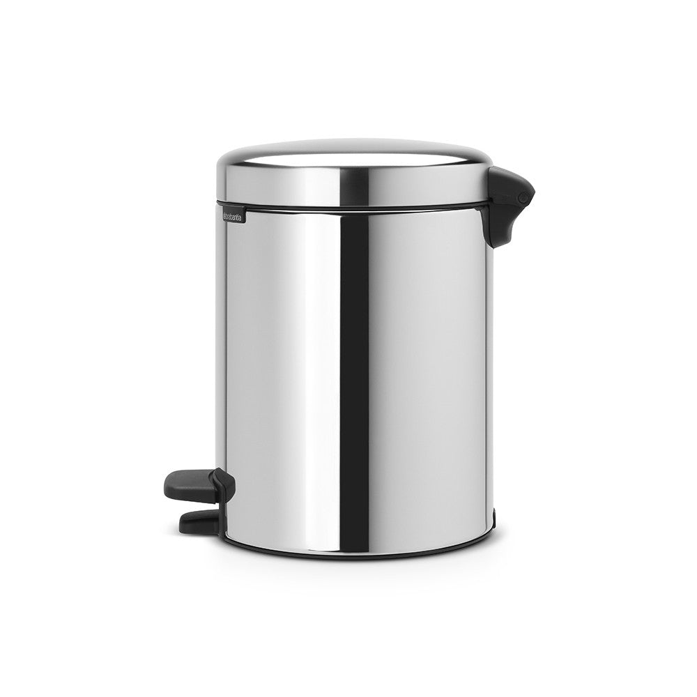 Brabantia Treteimer – 5 l – Edelstahl, rund – Soft-Close, Anti-Rutsch