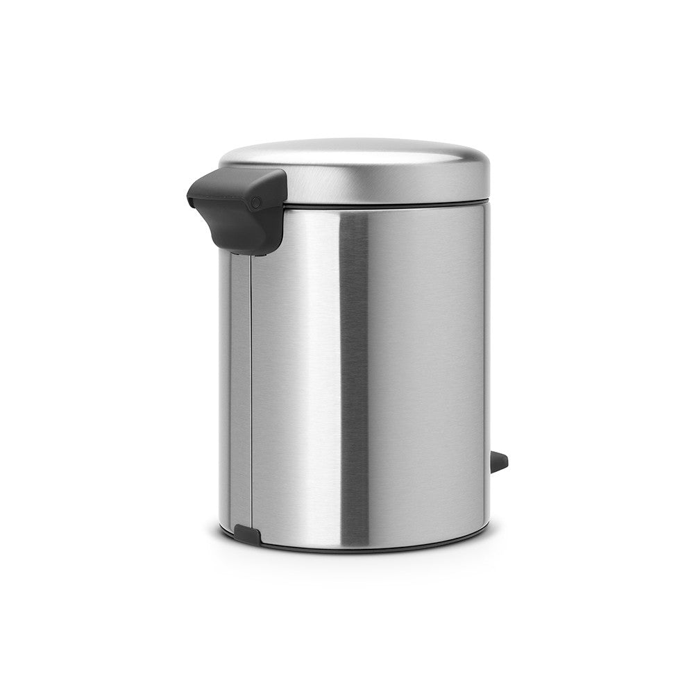 Brabantia NewIcon Treteimer – 5 l – Edelstahl, Rund – Soft-Close