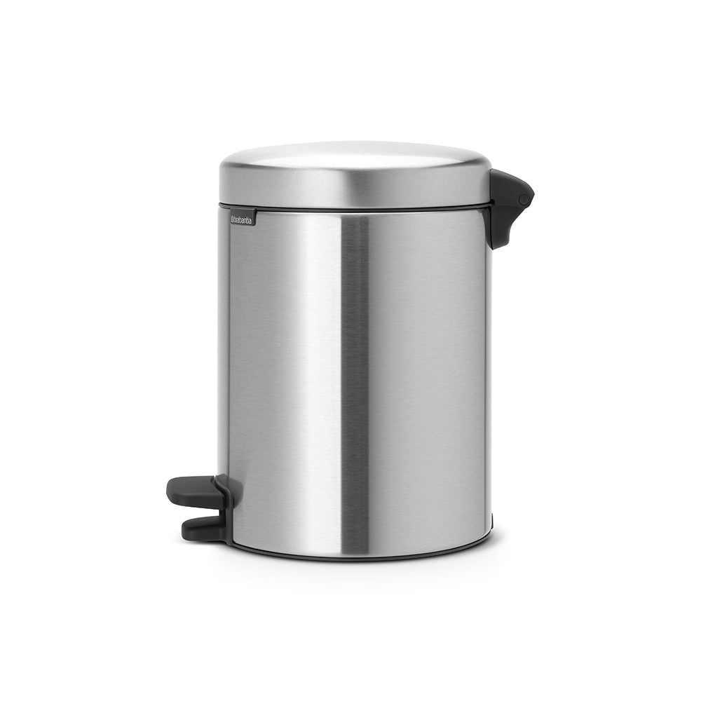 Brabantia NewIcon Treteimer – 5 l – Edelstahl, Rund – Soft-Close
