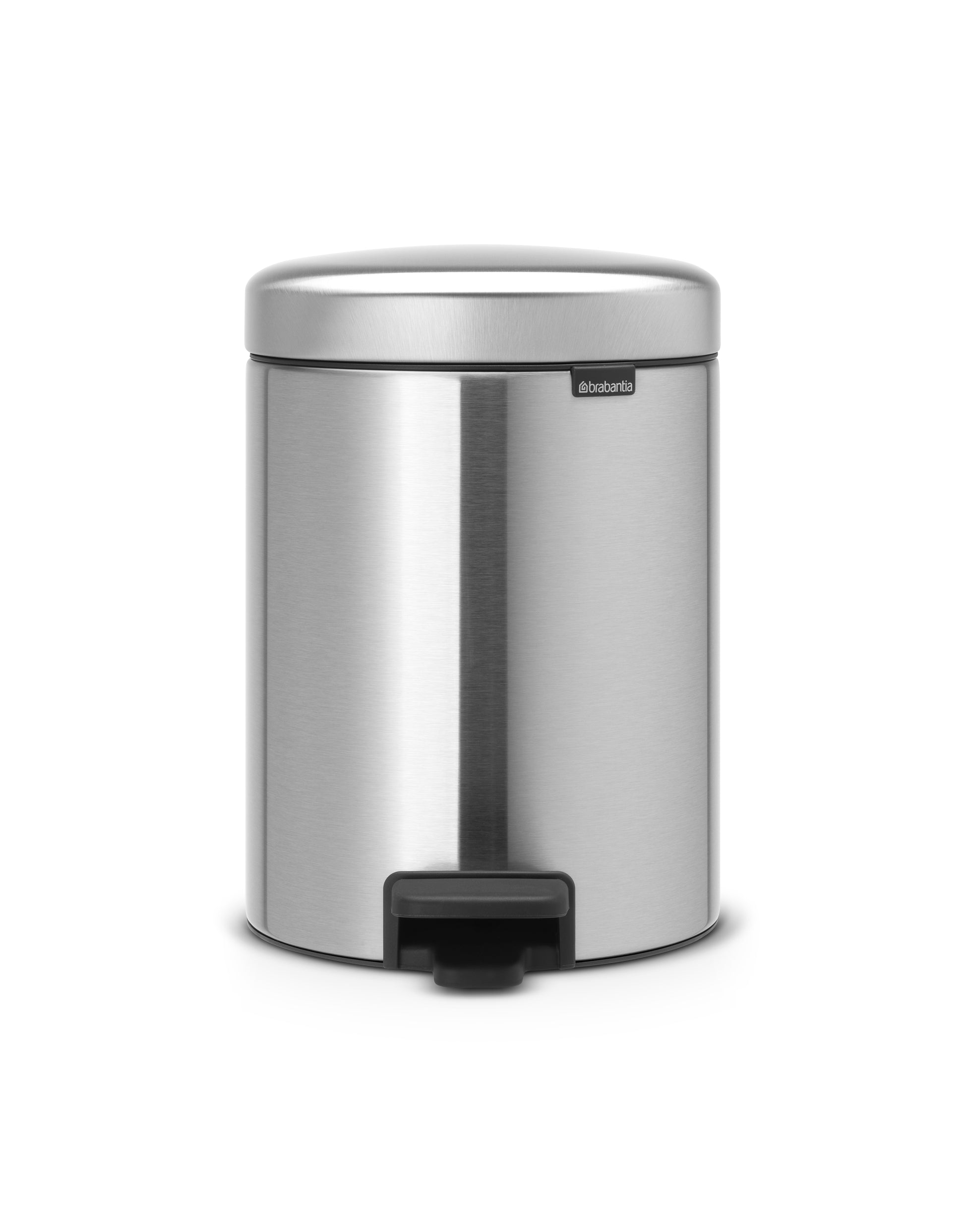 Brabantia NewIcon Treteimer – 5 l – Edelstahl, Rund – Soft-Close