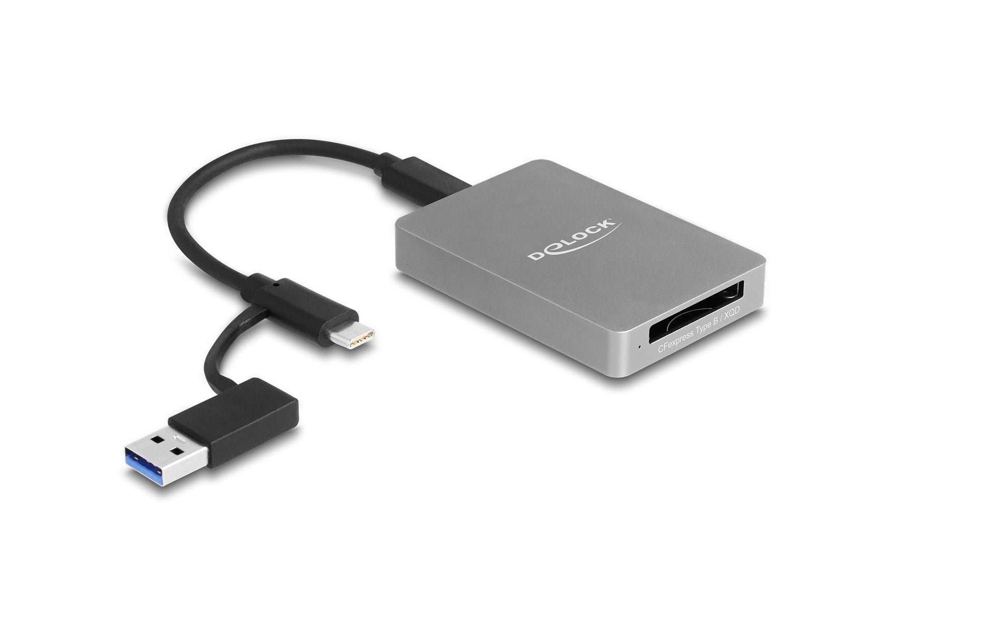 DeLOCK USB-C Kartenleser – CFexpress Typ B, XQD – USB-C 3.2 Gen 2, 10 Gbit/s