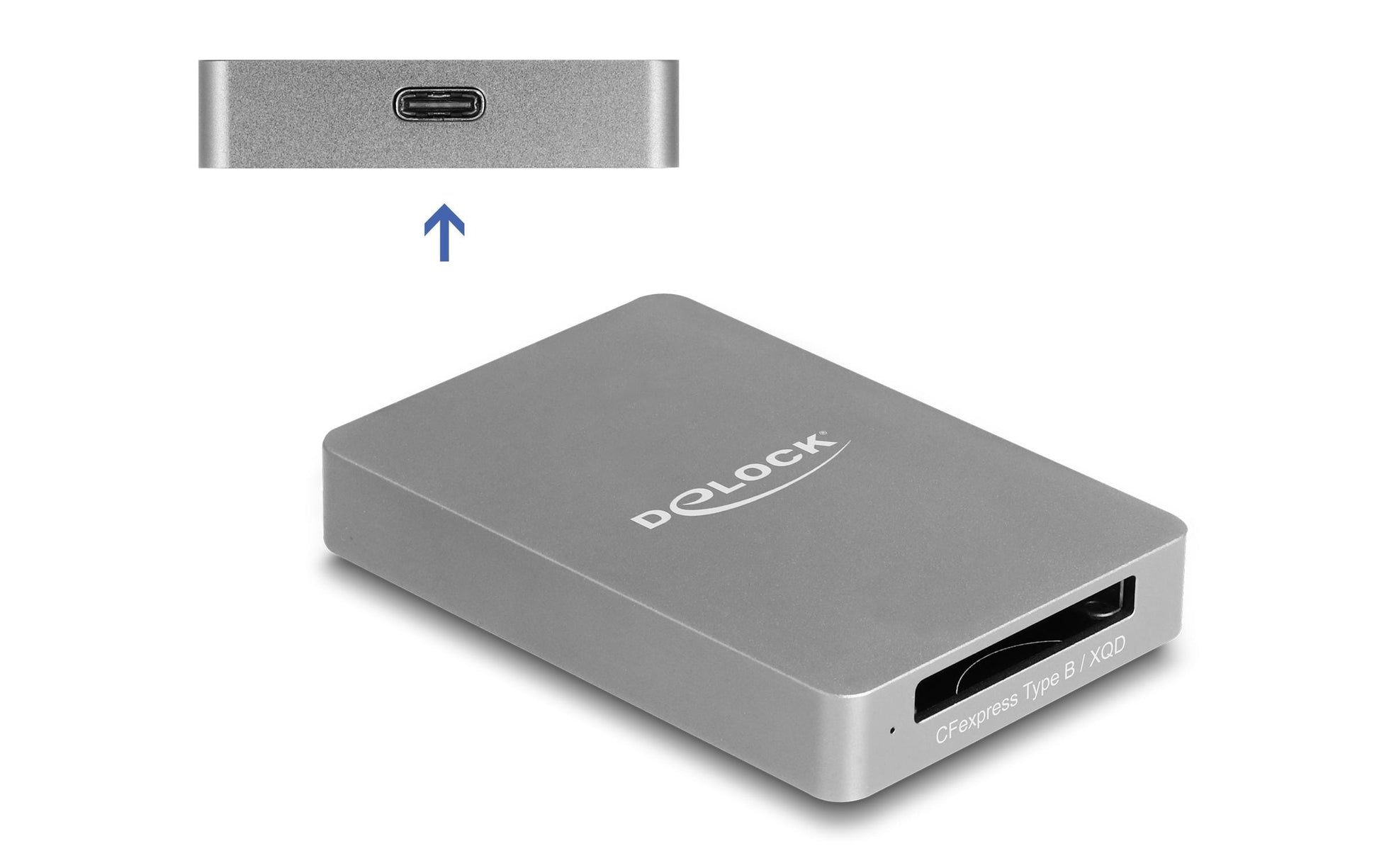 DeLOCK USB-C Kartenleser – CFexpress Typ B, XQD – USB-C 3.2 Gen 2, 10 Gbit/s