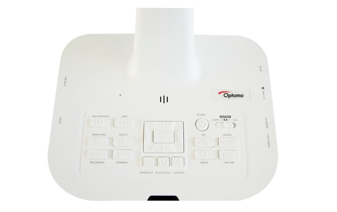 Optoma Visualizer DC460 – Dokumentenkamera, 13 MP, 17× optischer Zoom, A3, Weiss